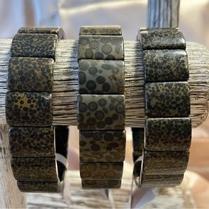 Leopard Jasper Natural Healing Crystal Bangle Stretch Bracelet
